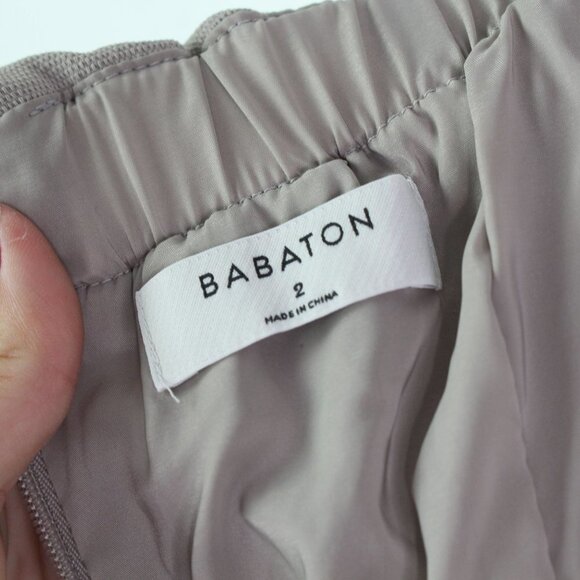 Babaton Strapless Ruffle Jumpsuit Taupe 2 - Picture 8 of 10